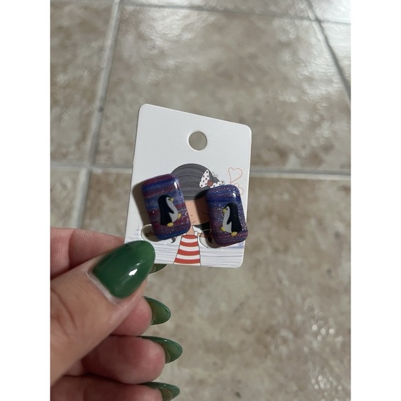 New Handmade Polymer Clay Stud Earrings lot -5 Unique 10 PCs Stainless Steel - Picture 3 of 11